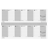 Querterminbuch Mod. 771 2026 | 326×102 mm, Karton, kupfer